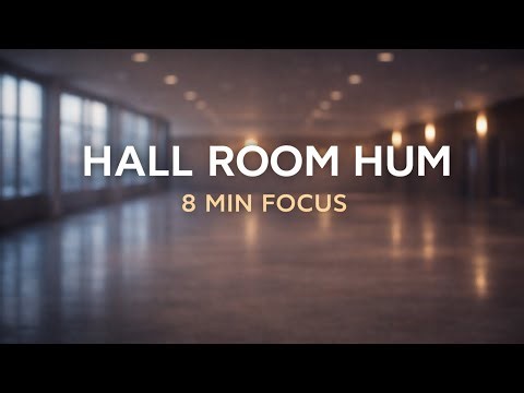 8 Minutes AC Hall Hum | Large Room Tone for Focus & Study