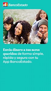 107 reactions | Envía dinero a tus seres queridos con 50% de descuento en la comisión. Hazlo desde tu App BancoEstado de manera fácil y rápido. | BancoEstado | Facebook