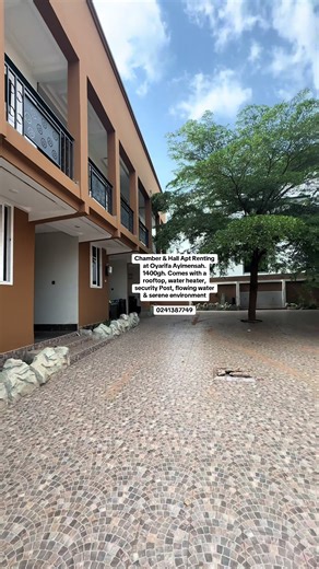 Chamber & Hall Apt Renting at Oyarifa Ayimensah. 1400gh. Comes with a rooftop, water heater, security Post, flowing water & serene environment #fyp #buenasoaproperties #oyarifaonebedroom #go #fypシ゚viral