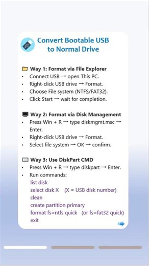 Turn Bootable USB Back to Normal Drive(Full Storage Restore Guide)#usb #bootableusb