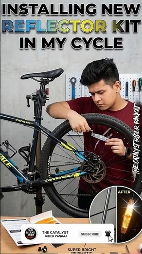 Installing Reflector Kit In My Cycle #shorts #ytshorts #reflectorkitinstallation #mtbreflector #mtb