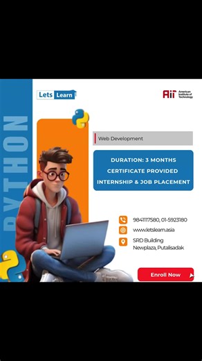LetsLearn on Instagram: "❄️ Winter Offer Alert! ❄️ Warm up your skills this winter with LetsLearn’s exclusive discounts on all IT courses! 🔥 Flat 50% OFF on all our IT courses! 🔥 Limited-time heavy discounts on: - Web Development - Python Programming - MERN Stack Development - Graphics & UI/UX Design - Digital Marketing 📍 Location: SRD Building(4th floor), Newplaza, Putalisadak 📞 Contact: 9841117580 | 01-5923180 🗺️ Find us on Google Maps: https://maps.app.goo.gl/P2MqQxktzhLupigh9 🎓 Whether