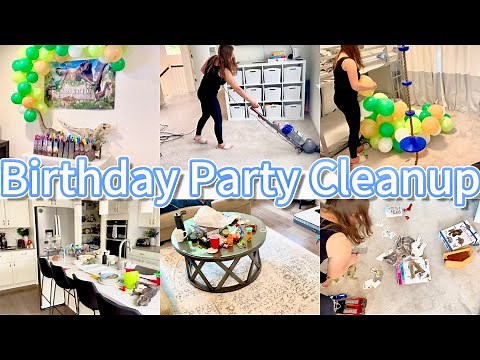 Birthday Party Cleanup | After Hosting Clean With Me | House Reset