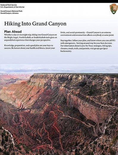Summer Hiking - Hike Smart - Grand Canyon National Park (U.S. National Park Service)