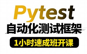 B站讲的最好的Pytest自动化测试教程，自动化必备之Pytest测试框架训练营，只需一小时速成，学会直接上手实操！