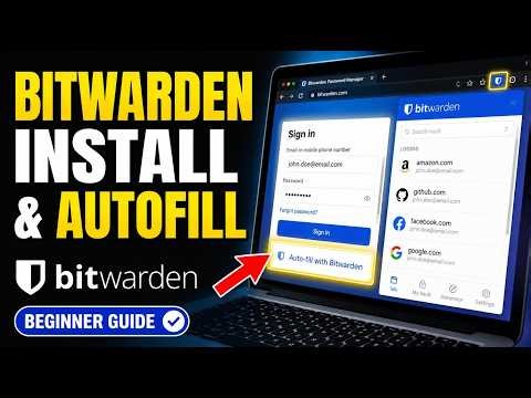 How to install Bitwarden browser extension and set autofill - Beginner Guide