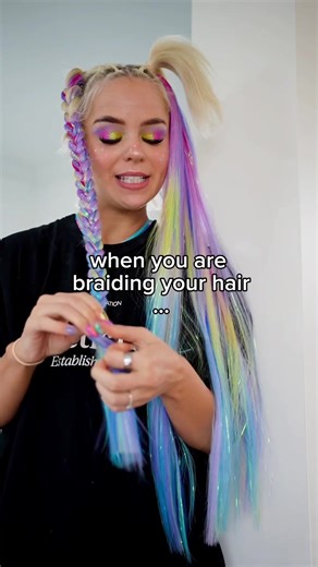 Every. Single. Time. #rave #ravehair #braiding #ravewear #festivalhair