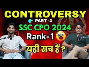SSC CPO Topper Interview Rank 11, Highest Marks 🔥