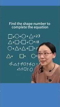 Find the shape number to complete the equation