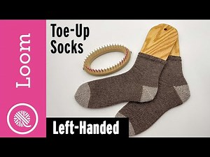 Loom Knit Basic Toe-Up Socks Loom Along | Left Handed | CCW Counter Clockwise