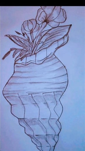 Shankh mein khile phool! 🐚🌸#art#ShankhArt#drawing