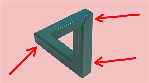How to weld a metal triangle illusion. Impossible welding