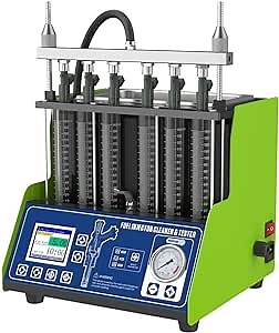 AUTOAND Ultrasonic Fuel Injector Cleaning Machine Kit, 6-Cylinder 110V/220V GDI, EFI, FSI injectors Clean & Test Machine, Comparison Test Uniformity Test Kit for All Petrol Car and Motorcycle