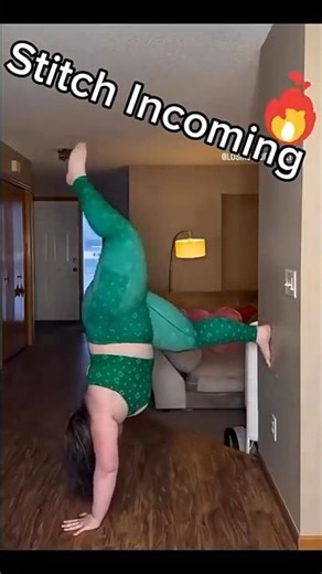 wall handstand split challenge#trending #viral#fitness