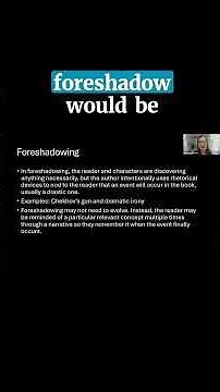 What is foreshadowing? (short)
