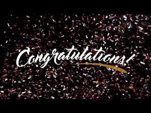 1 Hour Background Video Congratulations with Confetti! (No Sound)