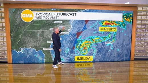 Tracking Hurricane Humberto and Tropical Storm Imelda