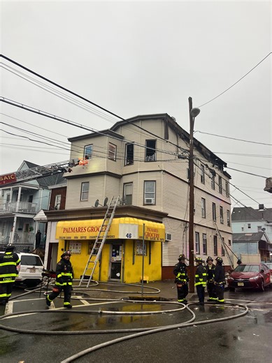 3-alarm Passaic fire displaces 17 people, injures 2 firefighters