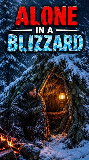 Surviving a -20°C Blizzard 🥶 | Building a Shelter from Scratch #survival #outdoors #skills #usa