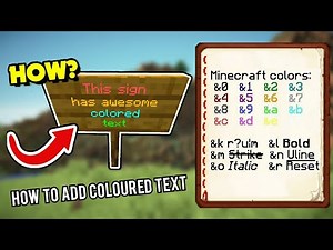 How to Get Coloured Text on Signs and Command Blocks in Minecraft 2024