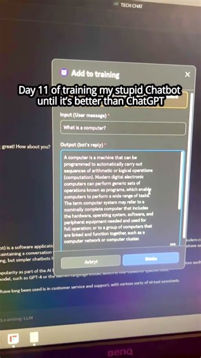 [DAY 11] training my bot 🤖 #chatbot #discord #ai #chatgpt