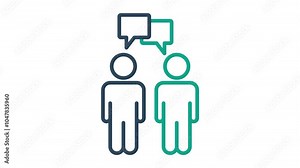 Conversation animated icon. suitable for user interface, provide visual feedback, etc. animated icon related to online course