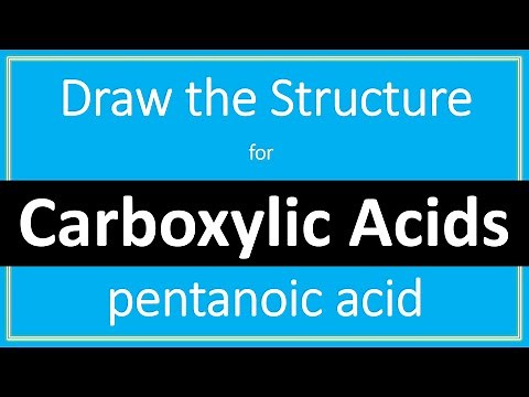 How to draw the structure for pentanoic acid | Drawing Carboxylic Acids | Organic Chemistry