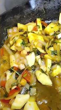 pork stew with garbanzo beans #cooking