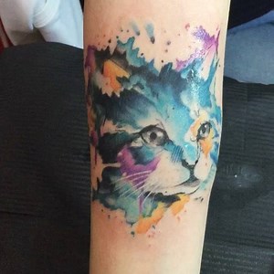 1K views · 43 reactions | Done in Rome Tattoo Expo, Watercolor Style.. Done by Davinia Do Santo, with #Worldfamousinks #worldfamoustattooink #killerinktattoo #worldfamousproteam #daviniadosanto #balamachines #blueicetattoocream #gandia #watercolor #colortattoo #watercolortattoo #rometattooexpo #tattooexporoma | Memphis21tattoo | Facebook