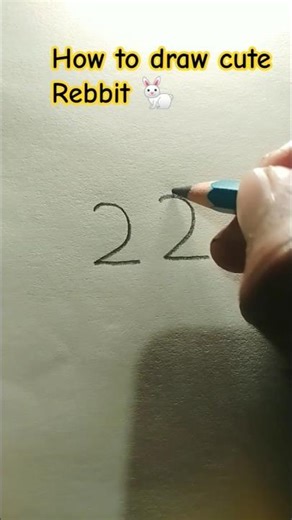 How to draw Rebbit 🐇 with for kids learning #shortsfeed