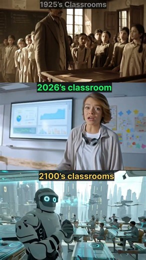 Evolution of Education💀(1925-2100 ) #timelessstories #educationevolution #shorts #facts