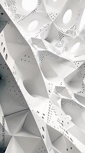 A 3D paper structure with geometric outs and layers. Stock Video