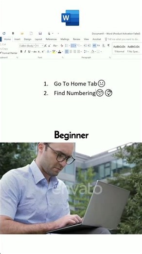 Beginner vs Pro in MS Word😎🔥 (Numbered List Trick)