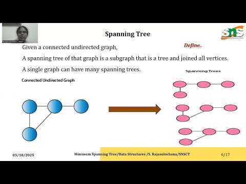 MINIMUM SPANNING TREE | DATA STRUCTURES | SNS INSTITUTIONS