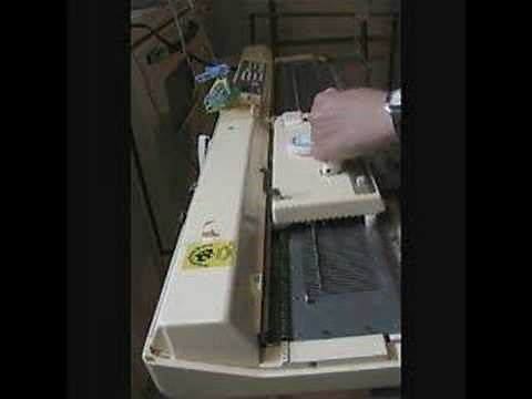 Machine Knitting Brother Garter Carriage Demo (Part 1 of 2)