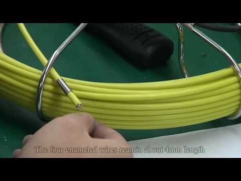 how to reapir the pipe camera cable?