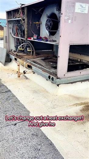Changing a cracked heat exchanger. #hvac #hvactechnician #pov #service #heater