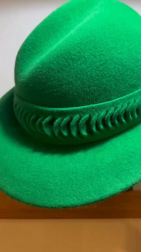 I loved making this custom design for my fabulous mum Patsy. Patsy lives in Hastings by the sea and loved the fishbone trim idea with appliqué. I’m planning on making myself one to go with a new coat. I’ve just purchased some beautiful Melasine velour felts from Baxter Hart and Abraham which will be used during the November workshop . . . #velourfelt #melasine #felt #felthat #luxuryfelt #funkyhat #customhat #vintagehatblock #millineryworkshops #hatmaker #workshop | Millinery Workshops in France 