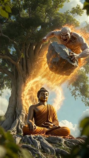 Buddha’s Aura Stops Demon Attack