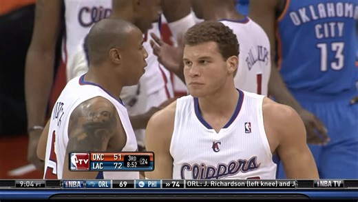 The Archives on Instagram: "Blake Griffin authored one of basketball's all-time posters on January 30, 2012 crushing Kendrick Perkins with a vicious right handed jam off Chris Paul's bounce pass at Staples Center (Clippers-Thunder, Q3 ~8min left, 73-51 Clips lead post-play). Westbrook screen from Jordan, late Thunder hedge leaves Griffin rolling PnR; Paul bounce passes two handed stride right, Blake elevates off two feet 5+ft baseline, powers through Perkins' (6'10 shot blocker, 2pts total) shou