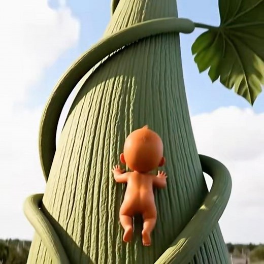 【ジャックと豆の木×キューピー👶🌱🎉】〜小さな赤ちゃんが大きな木に挑戦！〜#キューピー #kewpie #grok