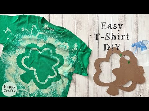 Making a Bleach Spray T-Shirt for St. Patrick’s Day