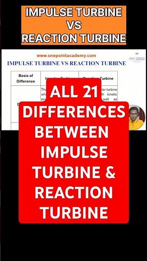 Impulse turbine vs reaction turbine #shorts #engineering