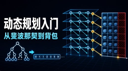 【算法动画】动态规划入门：从斐波那契到背包 | 动态规划的降维打击