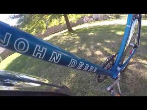 Blue John Deere 3 speed bicycle