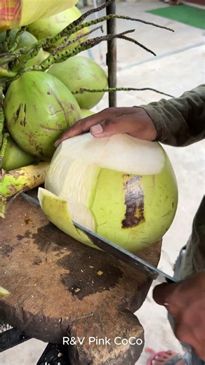 Fresh coconut cutting skill! #shorts #fresh #streetfood #fruit #explore #viral