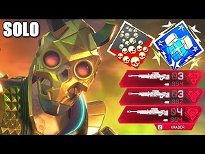 Solo Octane with 3 Krabers & New Legendary 20 Bomb Skin (20 Kills & 5K Damage) in Apex Legends