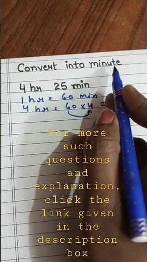 Class 4 Maths | Convert hour to minutes