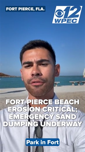 Beach erosion in Fort Pierce is critical as an emergency sand dump at Jetty Park continues, with a permanent fix still years away. CBS12's Jack Wu reports. Read more: https://bit.ly/3OouVI5 | CBS 12 News