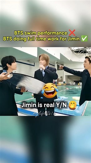 BTS swim performance ❌ BTS doing full time job for Jimin ✅🤣#bts#shorts#funny#jimin